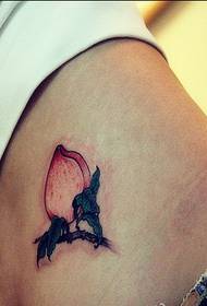 una foto sexy del modello del tatuaggio della pesca dell'anca