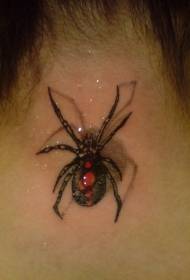Beau motif de tatouage au cou d'araignée