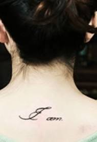 qafë tatuazh tatuazh letrar anglisht anglisht  31795 @ marramendëse Tattoo i hollë me ngjyra të qafës