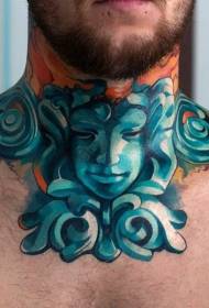 modello di tatuaggio stile collo color pietra maschile