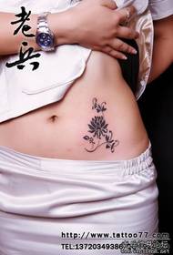 Trebušni vzorec tatoo: lepotni trebuh Totem Lotus Tattoo Vzorec