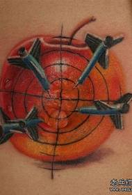 Татуіроўка на жываце: Колер жывата Apple Dart Tattoo Pattern