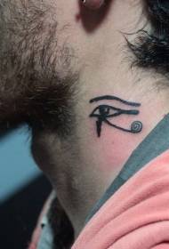Hals schwarz altägyptisches Symbol Horus Auge Tattoo-Muster
