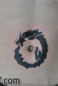 modèle de tatouage de la mode beau ventre totem dragon