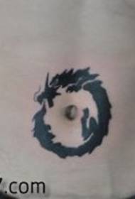 mòd bèl vant totèm modèl tatoo dragon an