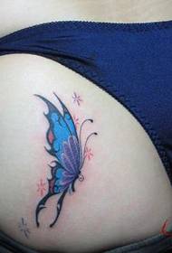 skoonheid sexy mode heupkleur vlinder tatoo patroon
