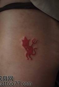 a Buttock totem demon tattoo patroon