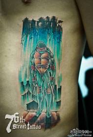 Mann Bauch cool Ninja Turtle Tattoo-Muster