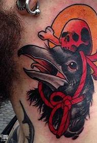 Neck Raven tatoveringsmønster