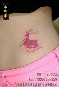 mtsikana wokongola pang'ono wa Sika deer tatto