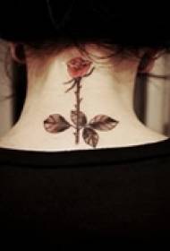 Tattoo ຄໍ Rose Art
