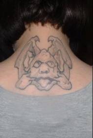 ọrun Grey gargoyle grimace tattoo tattoo