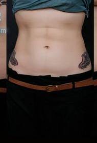 шема на тетоважа на стомакот: убавина на стомачни крилја шема на тетоважи