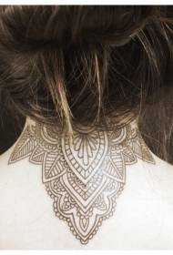 hals vacker svart vanilj tatuering bild