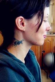 movie dragon tattoo girl neck bee tattoo