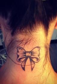 женски врат црна сива лак шема на тетоважа