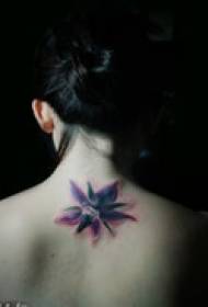 tatuaggio di arte alternativa fiore vite 31794 - tatuaggio inglese letterario moda collo