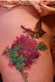 nindot nga puwit maanyag nga peony butterfly tattoo