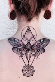 ragazze collo sexy e carino piccolo modello di tatuaggio fresco