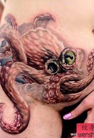 modello di tatuaggio popolare bellezza polpo cool polpo