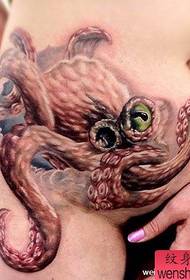 Schéinheets Bauch populär cool Kraken Tattoo Muster