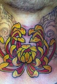 цвет шеи незавершенный полукраска хризантема татуировки рисунок
