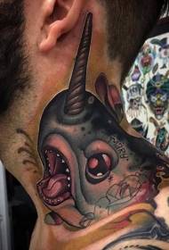 Neck Stili i Ngjyrave Ngjyra Tattoo Përbindësh Ngjyra