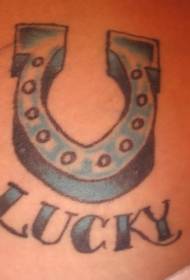 hip hevosenkengän ja kirjeen tatuointikuvio