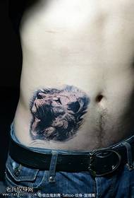 tatuatge de lleó a l'abdomen poc valent funciona amb el millor compartir el tatuatge