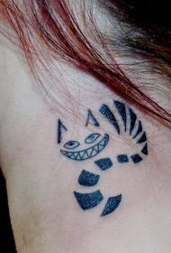 ʻāʻī pouting cat tattoo pattern