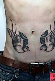 Travaux de tatouage abdominal Shuangfeiyan