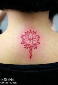 collu di mudellu di tatuaggi di lotus rosa