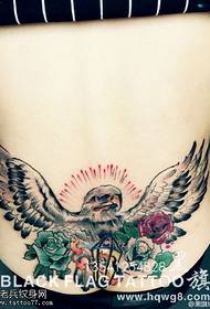 Ali di aquila colorate color rosa tatuaggio modello