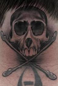 mtindo mpya nyeusi kijivu shingo muundo wa tattoo