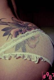 woman hip fashion personality tattoo