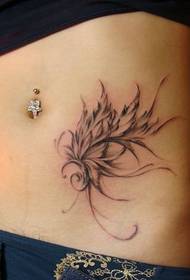 Pattern di tatuaggi addominale: Pattern di tatuaggi di l'abdomen farfalla