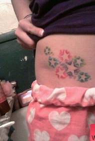 barrigas das nenas pequenas populares patróns de tatuaxe de cinco puntas