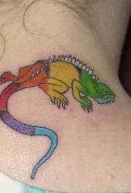 leeg ng bahaghari na lizard na larawan ng tattoo