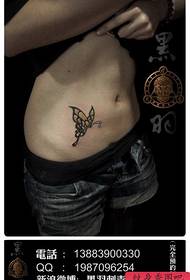 Kaanyag nga tiyan Gagmay ug popular nga sumbanan nga tattoo sa butterfly
