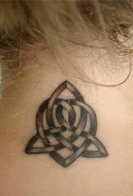 Patró de tatuatge de nus celta simple al coll de nena