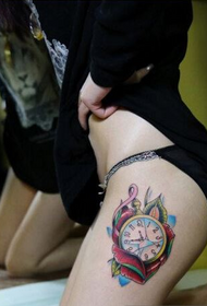 patró de tatuatge rellotge de butxaca de bellesa de moda