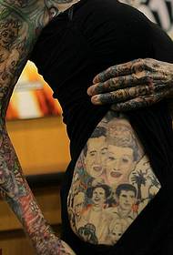 seksualus viso kūno portreto tatuiruotės vaizdas