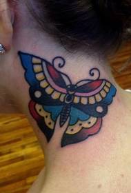 collum forma simplex traditional Butterfly Tattoo