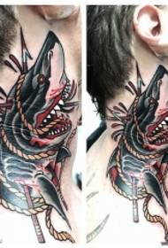 nek haai tou pyl tatoeëermerk patroon
