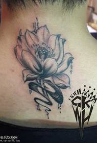 Kaklo „Lotus“ tatuiruotės raštas