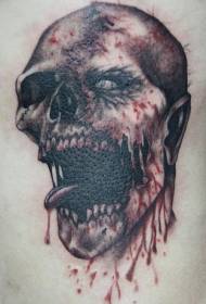 schouder kleur horror zombie hoofd tattoo patroon