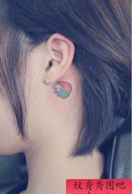 girl neck eating cute lamb tattoo pattern