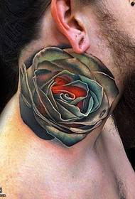 Motivo a rosetta 3D sul collo 32834-Neck Old Tree Tattoo Pattern