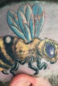 abeja tatuaje patrón niños cabeza coloreada abeja tatuaje fotos