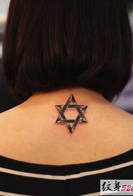 vrat fascinantna šesterokraka zvijezda tetovaža